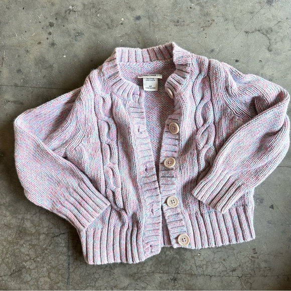 Cherokee MultiColor Cable Knit Cardigan / Size 3T - Picture 1 of 4